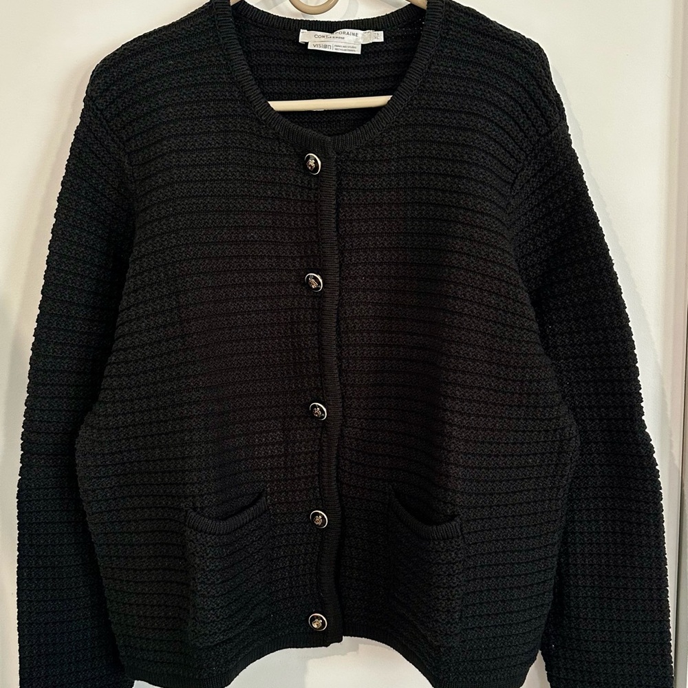 Contemporaine by Simons Classic Black Knit Women's Sweater